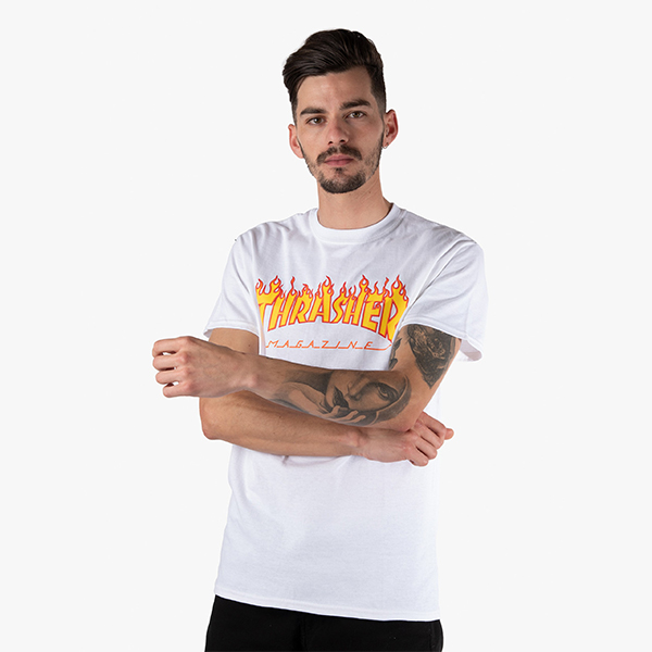 T-shirt Thrasher Flame Logo (110102 WH)