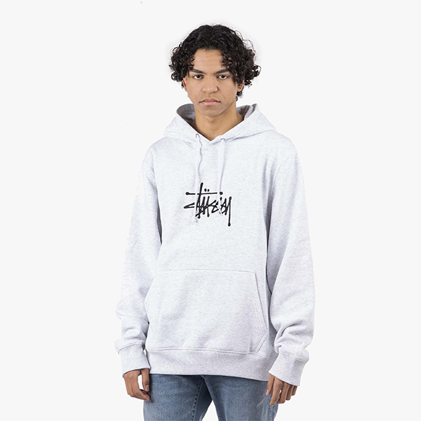 Hoodie Stssy Basic Stussy Embroidered (118425 ASHH)